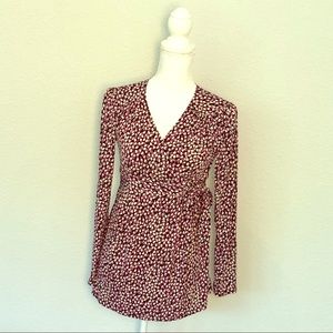 Motherhood | Long Sleeve Faux Wrap Blouse S